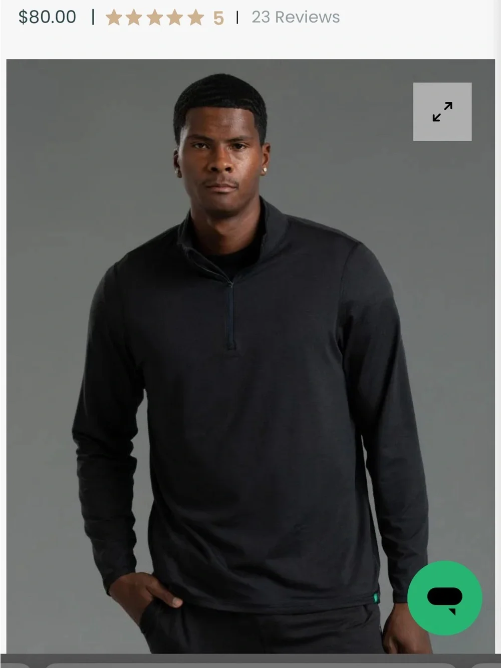 XX XY Athletics Men's Black Half-Zip Pullover Sweater